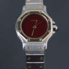 Cartier Octagon Burgundy Lady