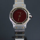 Cartier Octagon Burgundy Lady
