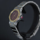 Cartier Octagon Burgundy Lady